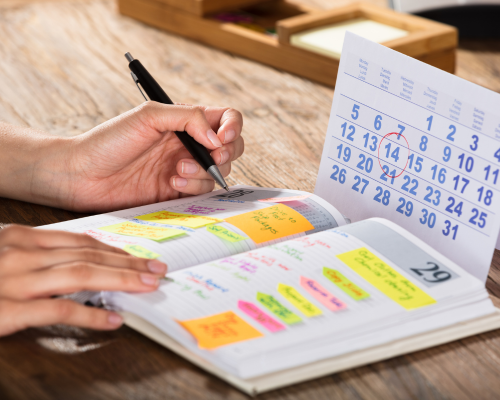 Diary and scheduling